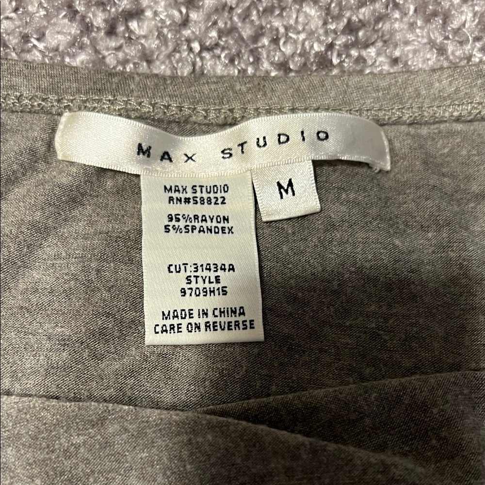 Max Studio Gray Tiered Women's Maxi Skirt - Picture 3 of 4